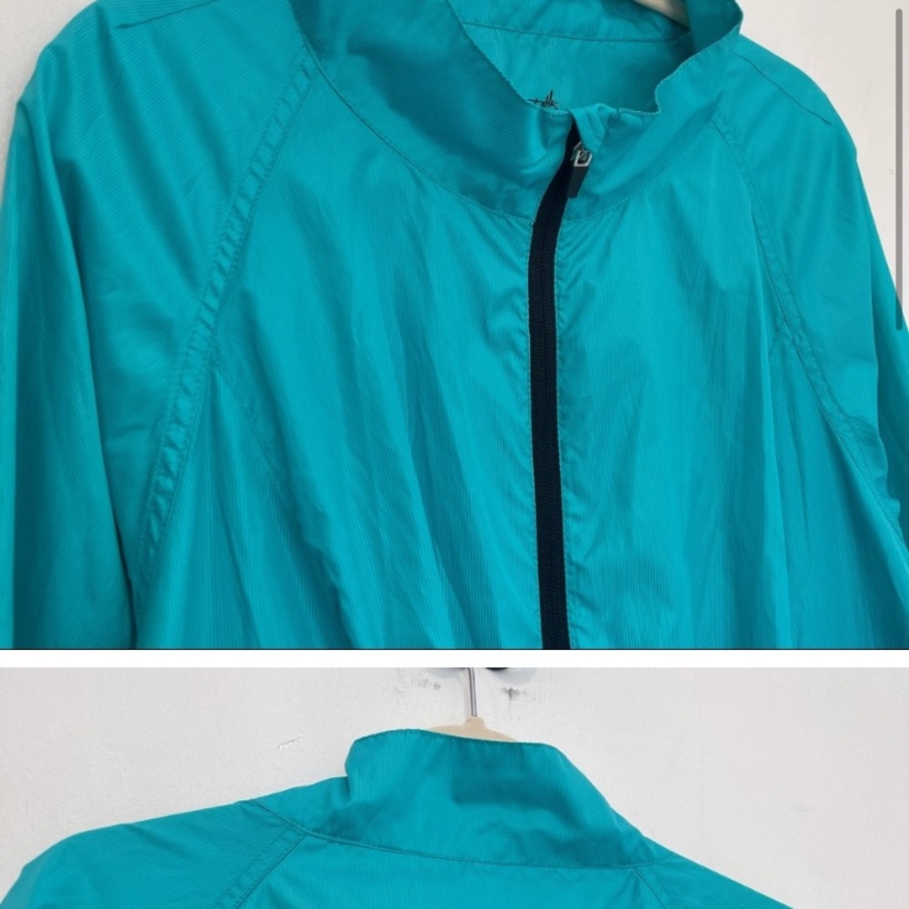 EXERTEK Windbreaker Rain Zip Front Jacket Green 3X - Picture 3 of 6